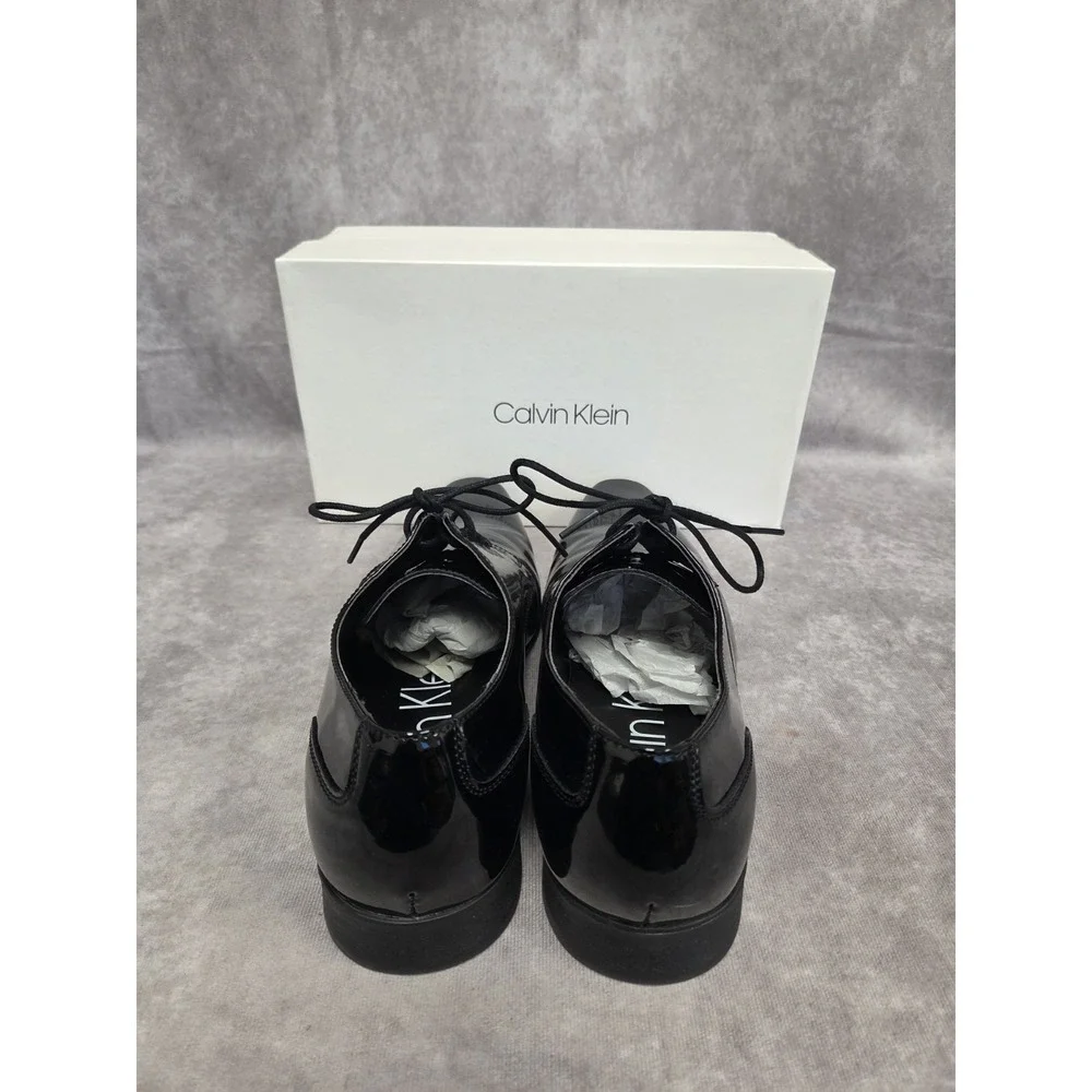 Calvin Klein Men's Size 13D Black Patent Leather Dress Shoes Brodie LA New